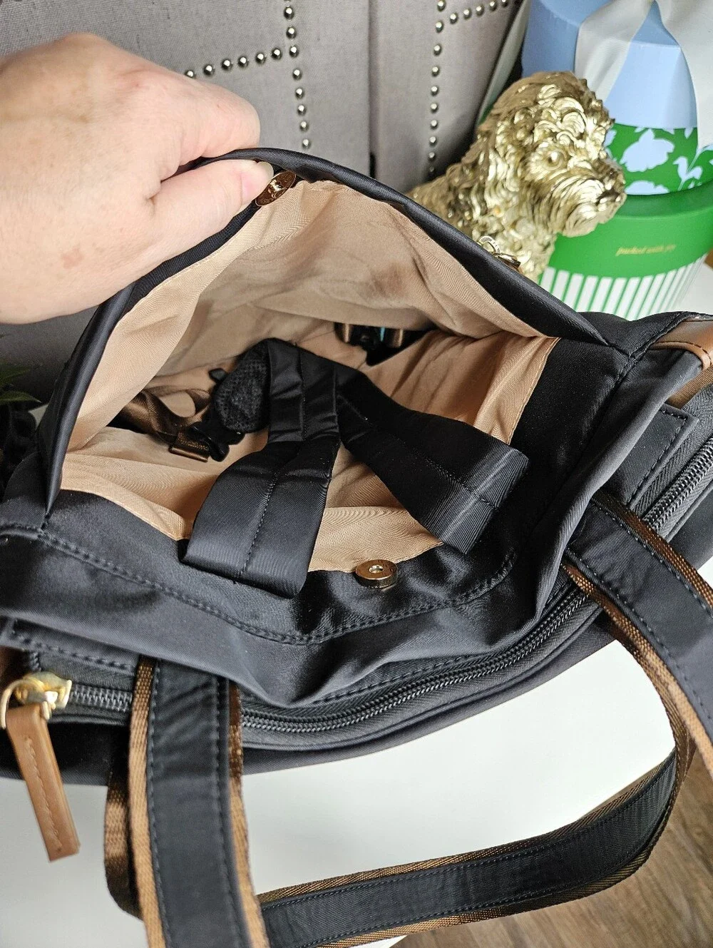 Golf Supags Convertible Shoulder/Backpack Brown Black